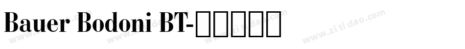 Bauer Bodoni BT字体转换